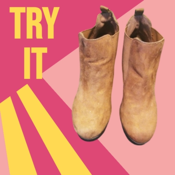 American Eagle Outfitters Tan Heeled Boots with Sleek Design - Picture 3 of 7